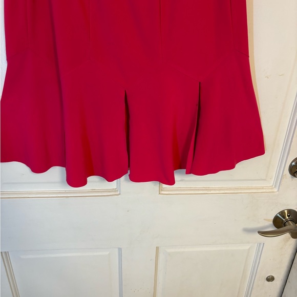 Cach’e Hot Pink Silky Skirt Sz Lg - Picture 4 of 10